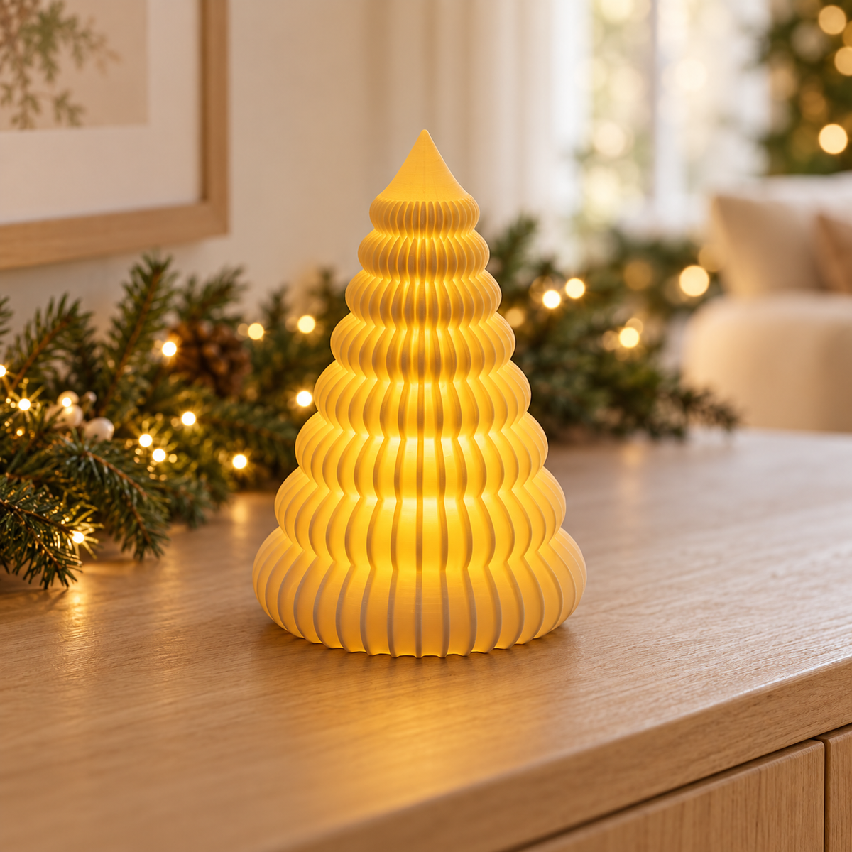 Ribbed LED Christmas Tree