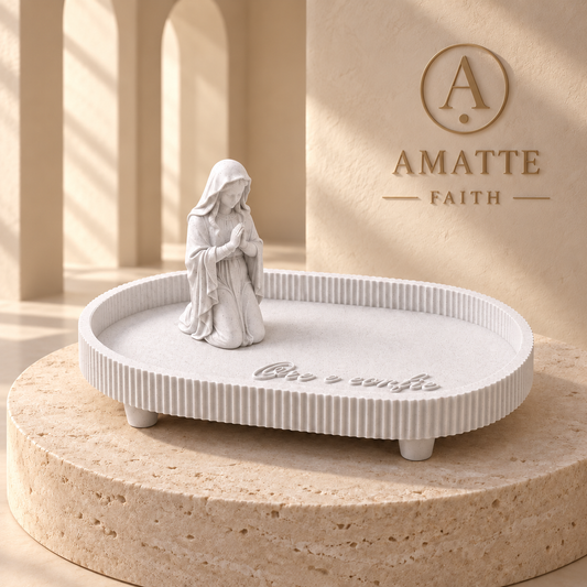 Our Lady Praying Rosary Holder