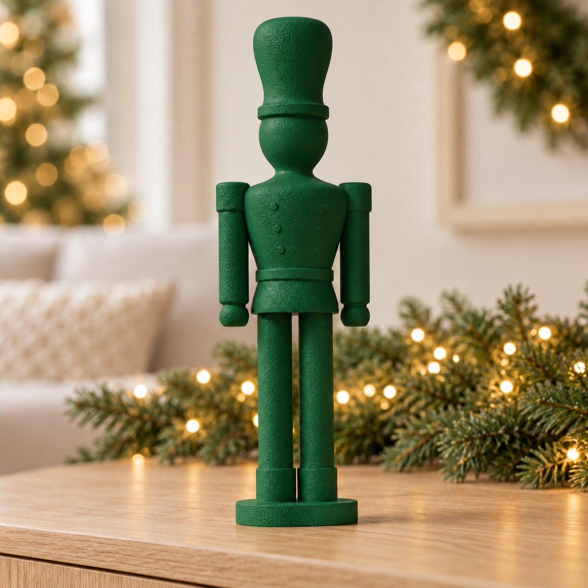 Textured Nutcracker — Mistletoe Green