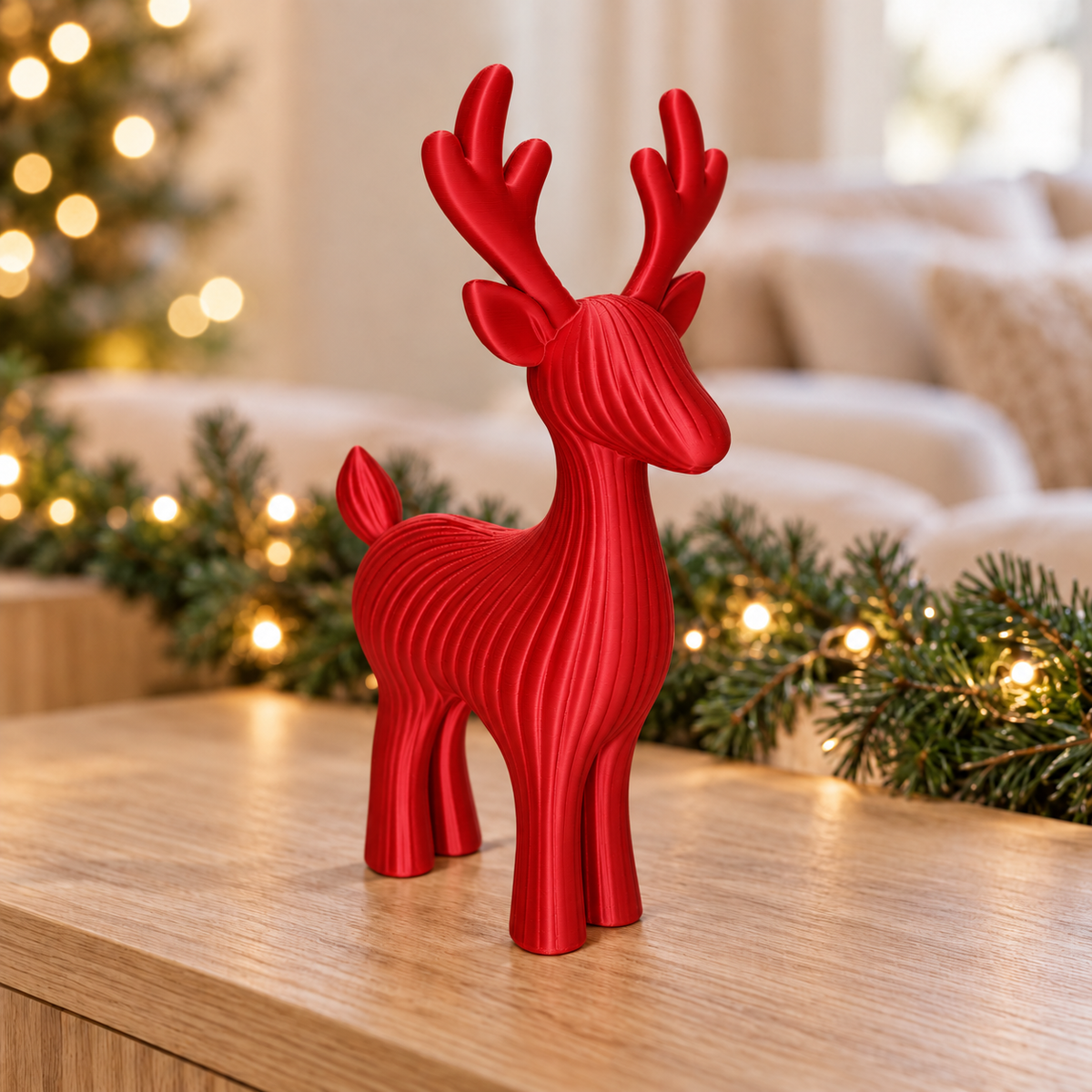 Modern Reindeer — Matte Red