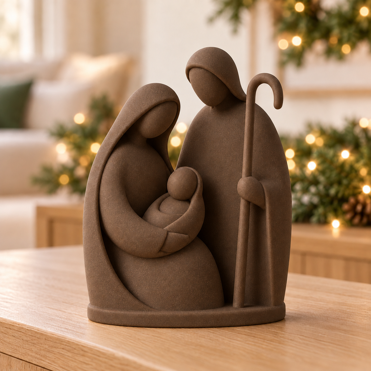 Minimalist Holy Family — Black Walnut
