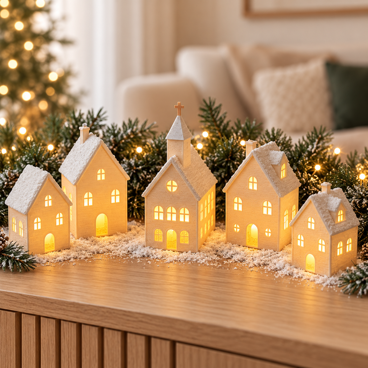 Illuminated Christmas Village