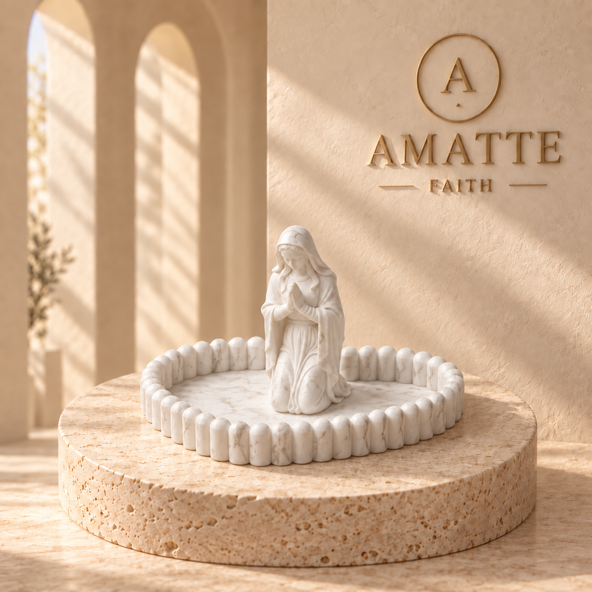 Our Lady Praying Heart Rosary Holder
